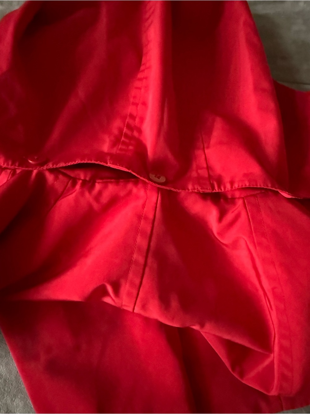 London Fog Women's Vibrant Red Trench Coat Size L - Picture 6 of 7